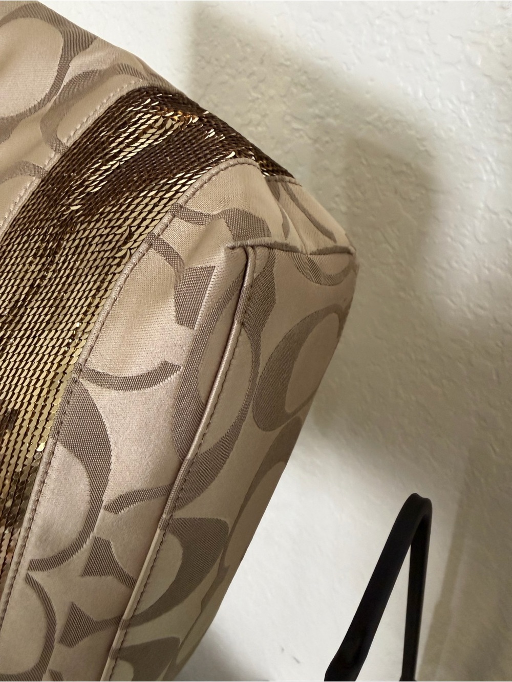 Coach Signature Sequin Tote Bag - Picture 6 of 9